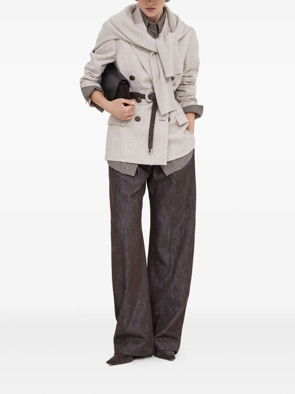 WOOL DOUBLE-BREASTED JACKET sold by Lord & Taylor product image thumbnail 2
