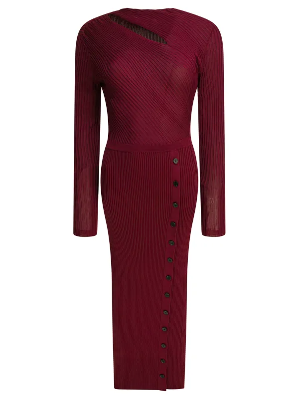 BORDEAUX VISCOSE DRESS sold by Lord & Taylor