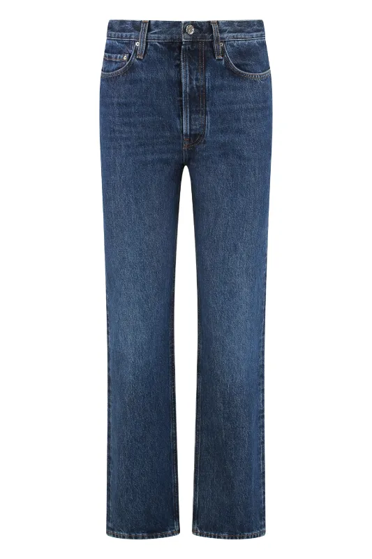 5-POCKET STRAIGHT-LEG JEANS sold by Lord & Taylor