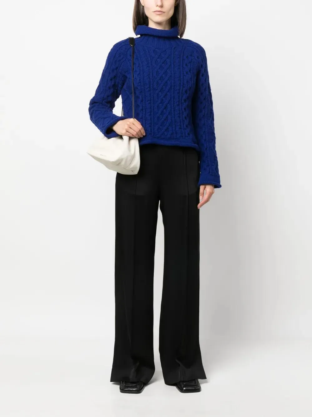 BLACK SATIN WIDE-LEG PANT sold by Lord & Taylor product image thumbnail 2