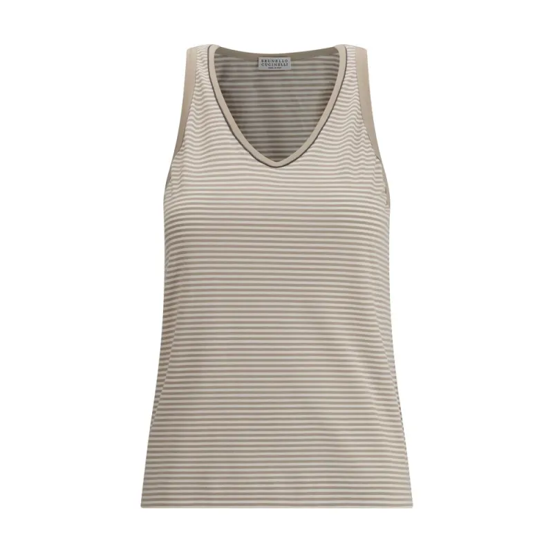 Striped Tank Top made by Brunello Cucinelli