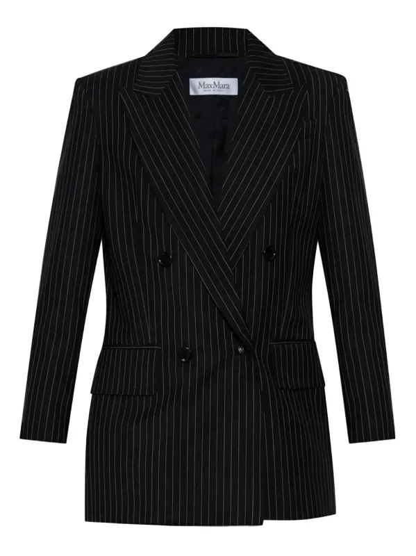 MATTIA - PINSTRIPED WOOL DOUBLE-BREASTED BLAZER sold by Lord & Taylor