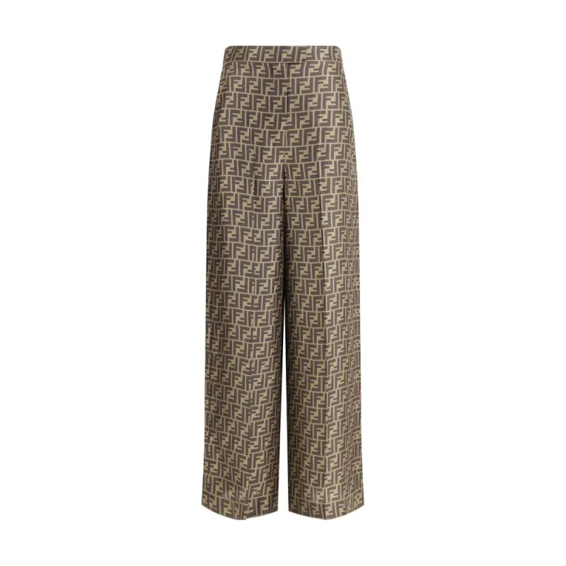 Monogram pattern silk Pants sold by Lord & Taylor