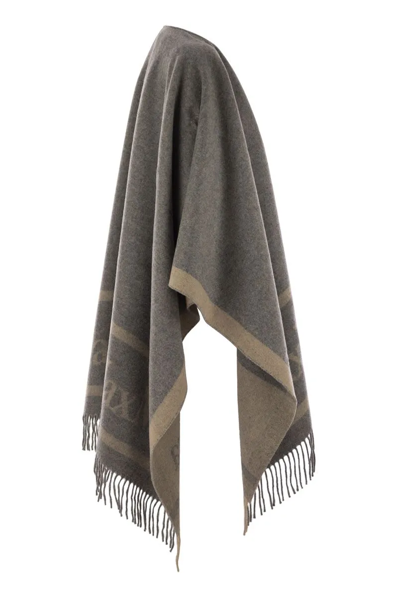 HILDESTD - JACQUARD WOOL PONCHO sold by Lord & Taylor product image thumbnail 3