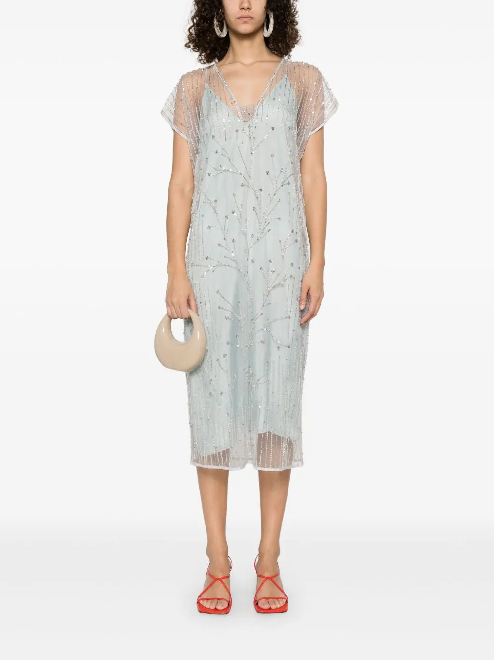 EMBROIDERED TULLE LONG DRESS sold by Lord & Taylor product image thumbnail 4