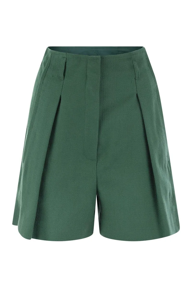 PANDORO - COTTON BERMUDA SHORTS WITH DARTS sold by Lord & Taylor