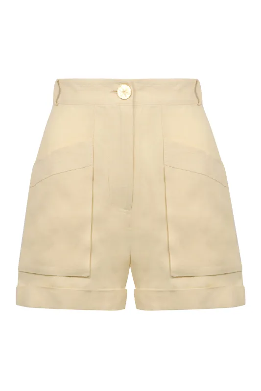 ASHRAF LINEN SHORTS sold by Lord & Taylor
