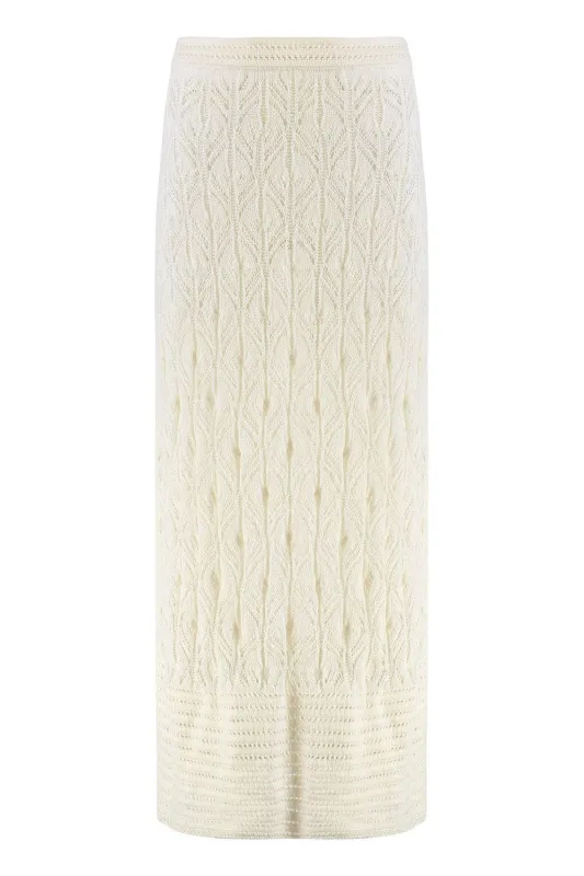OPENWORK-KNIT SKIRT sold by Lord & Taylor