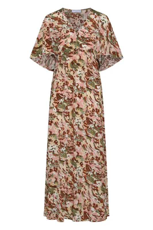 LUCIA PRINTED SILK DRESS sold by Lord & Taylor