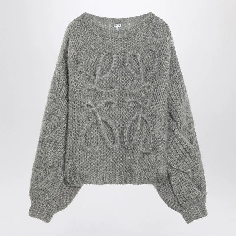 ANAGRAM GREY MELANGE MOHAIR SWEATER sold by Lord & Taylor