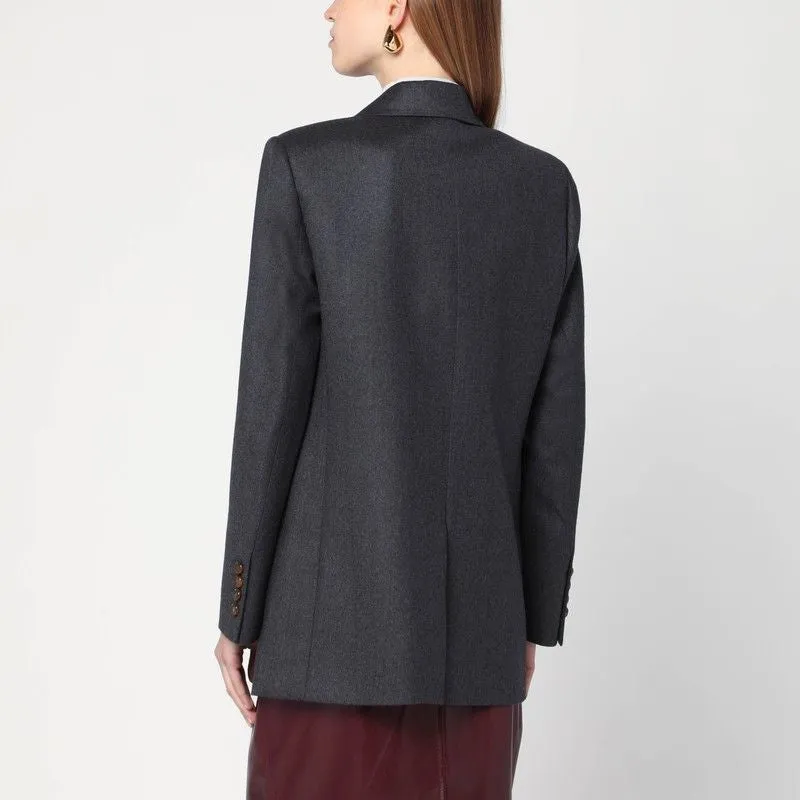 GREY WOOL DOUBLE-BREASTED BLAZER sold by Lord & Taylor product image thumbnail 2