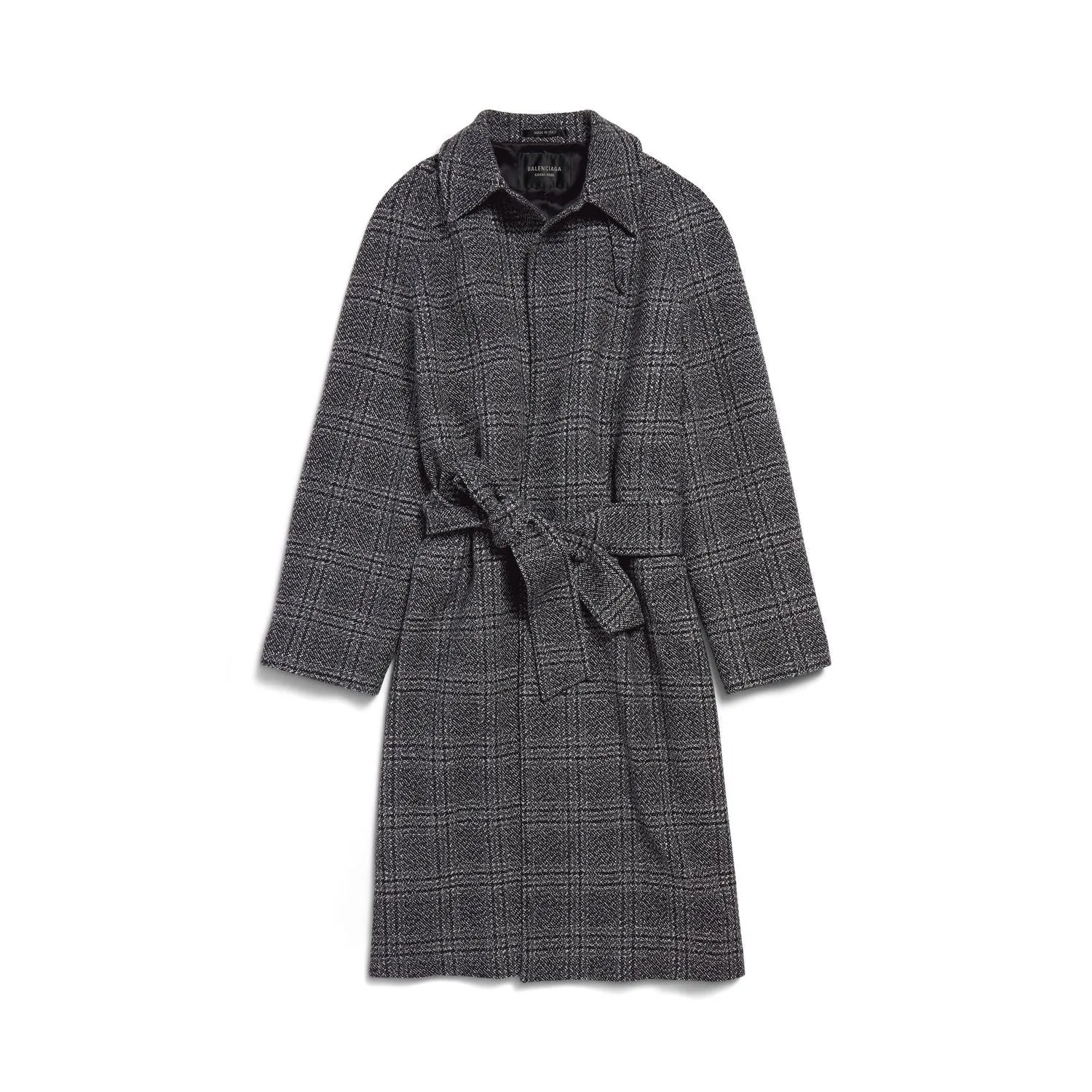 RAGLAN ONE LAYER COAT IN BLACK/GREY CHECK sold by Lord & Taylor