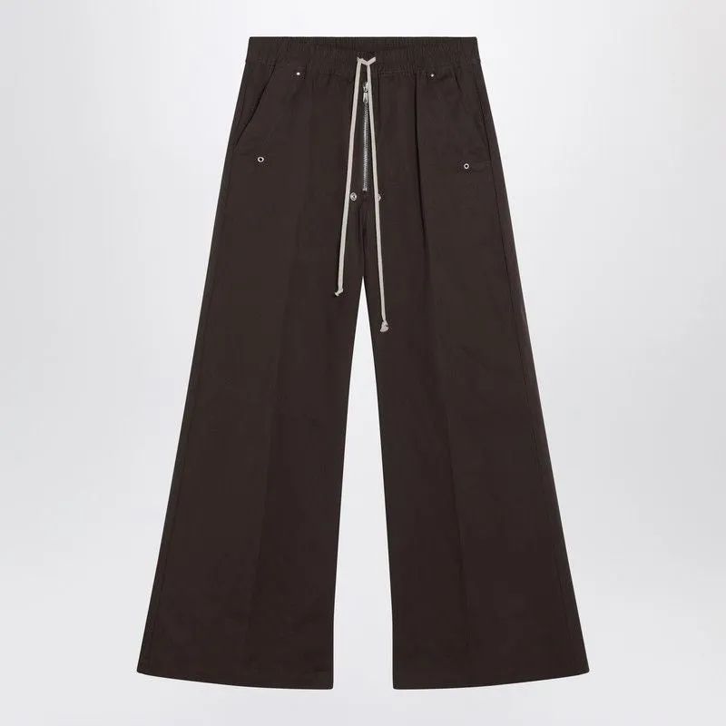 DUST GREY WIDE BELA COTTON TROUSERS made by Rick Owens