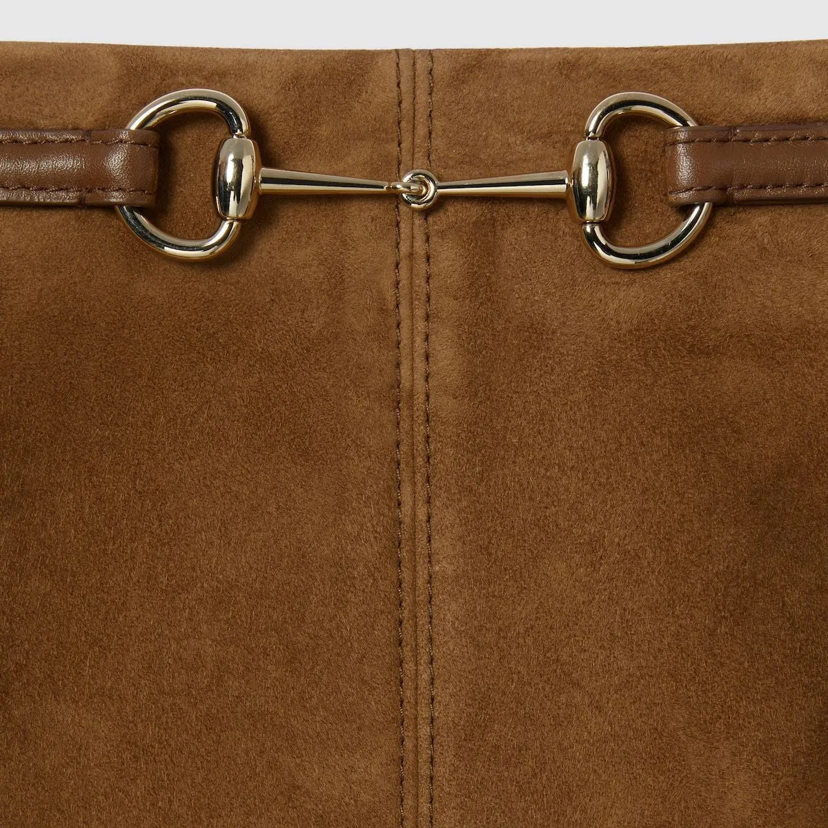 BROWN SUEDE SKIRT WITH HORSEBIT DETAIL sold by Lord & Taylor product image thumbnail 5