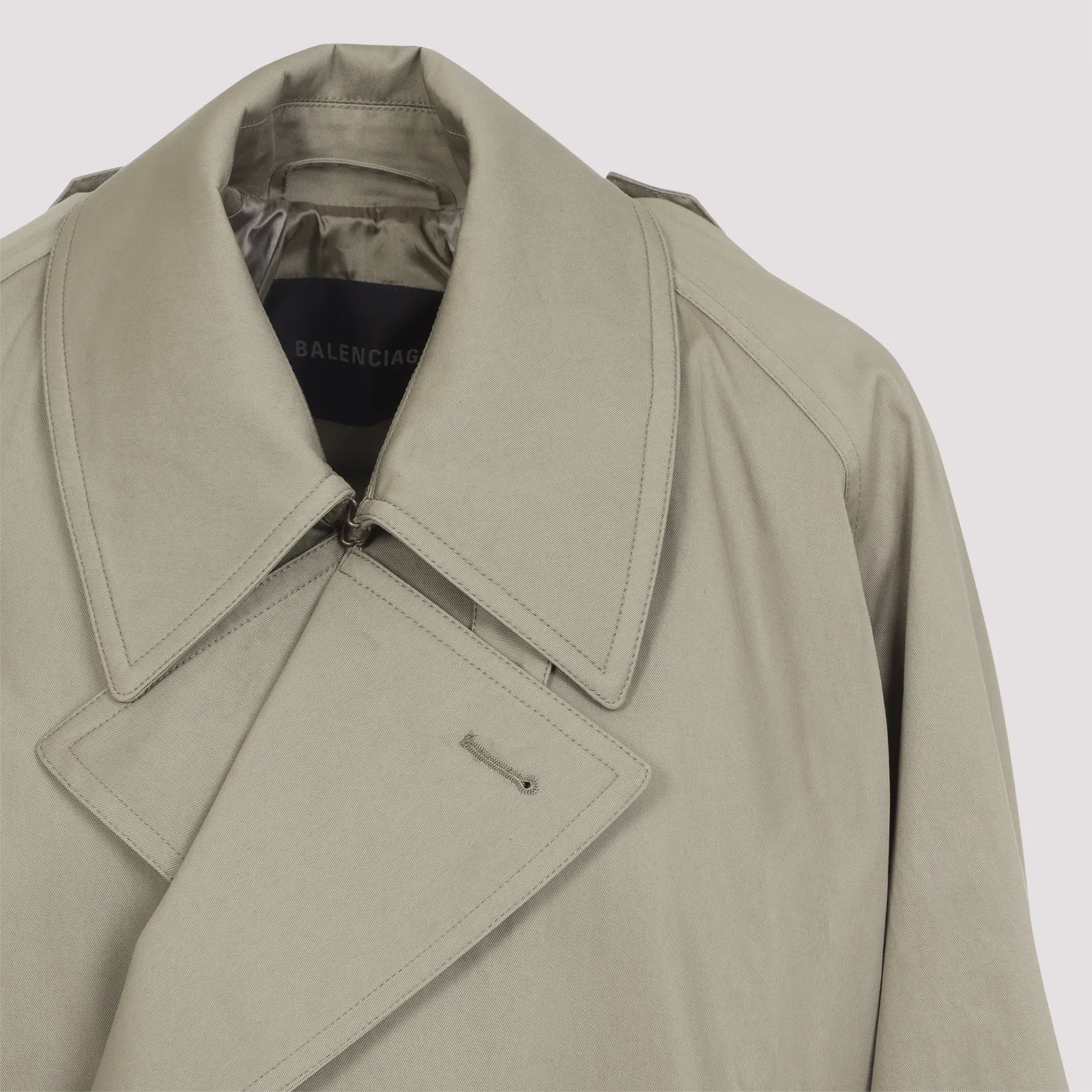 BEIGE DOUBLE-BREASTED COTTON TRENCH COAT sold by Lord & Taylor product image thumbnail 5