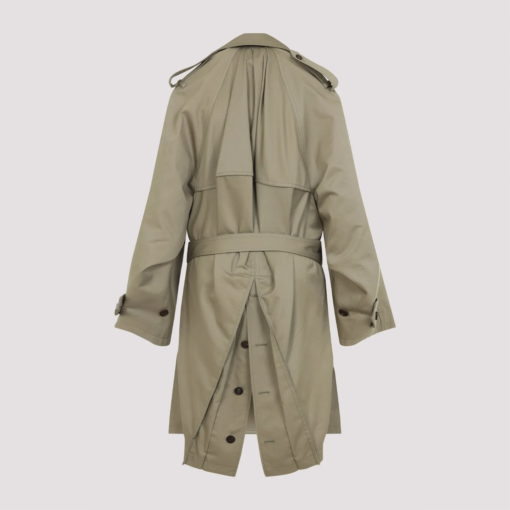 BEIGE DOUBLE-BREASTED COTTON TRENCH COAT sold by Lord & Taylor product image thumbnail 3