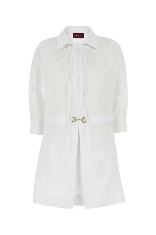 WHITE SHIRTDRESS IN COTTON POPLIN sold by Lord & Taylor