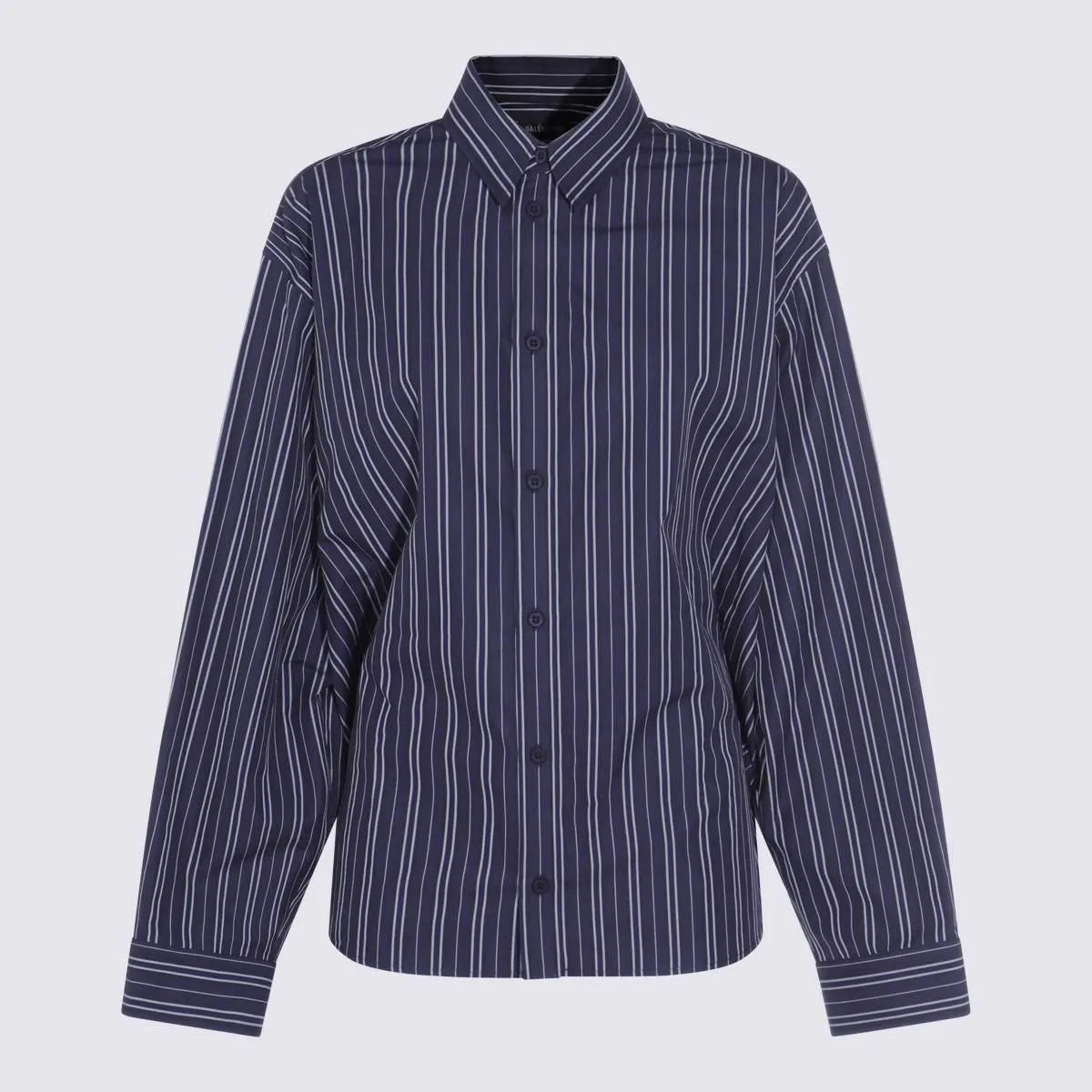 NAVY BLUE STRIPED COTTON SHIRT sold by Lord & Taylor