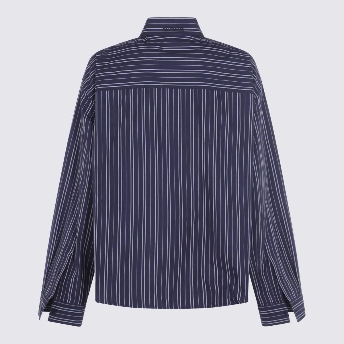 NAVY BLUE STRIPED COTTON SHIRT sold by Lord & Taylor product image thumbnail 2