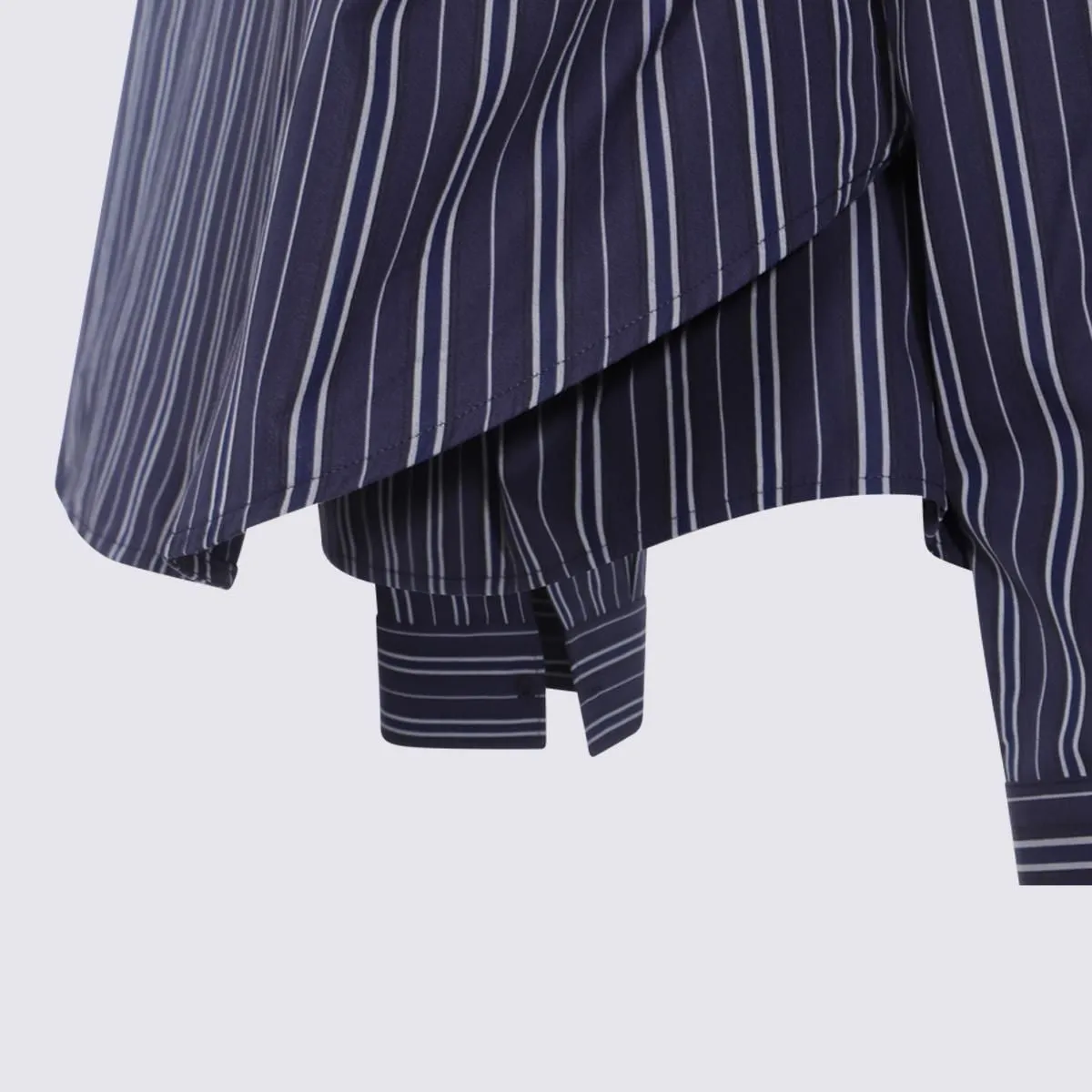 NAVY BLUE STRIPED COTTON SHIRT sold by Lord & Taylor product image thumbnail 5