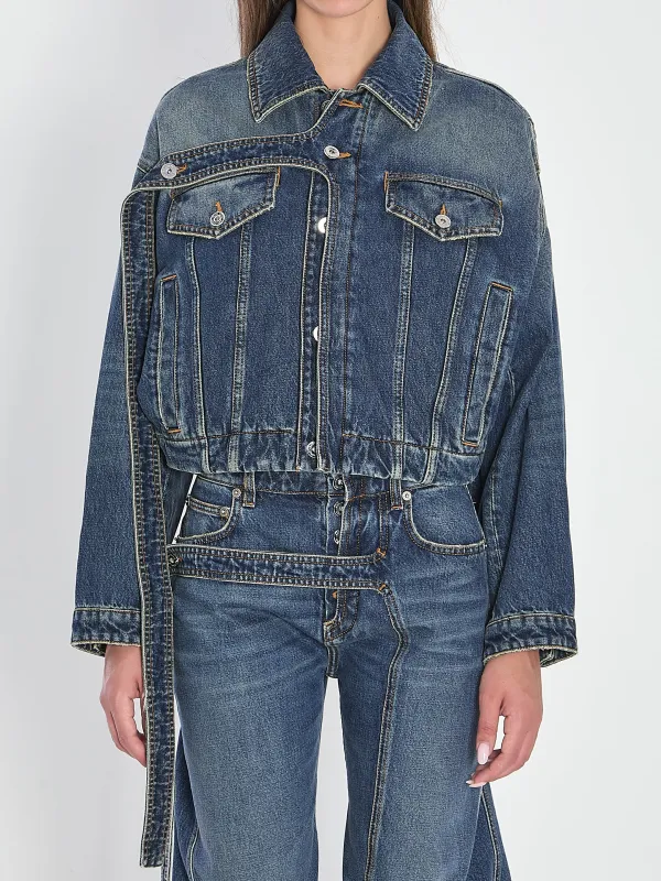 STRAP JACKET IN DENIM made by Jean Paul Gaultier