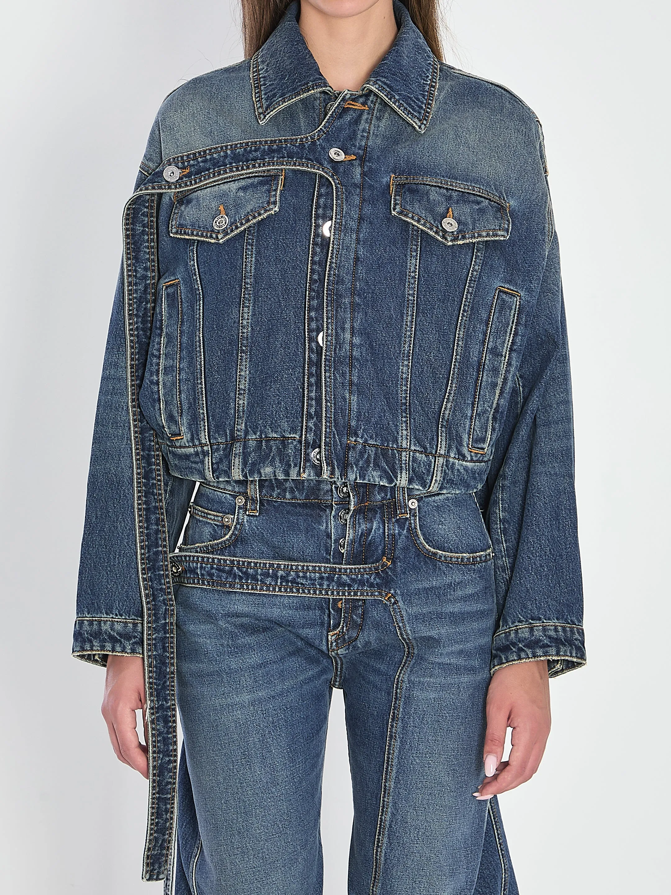 STRAP JACKET IN DENIM sold by Lord & Taylor