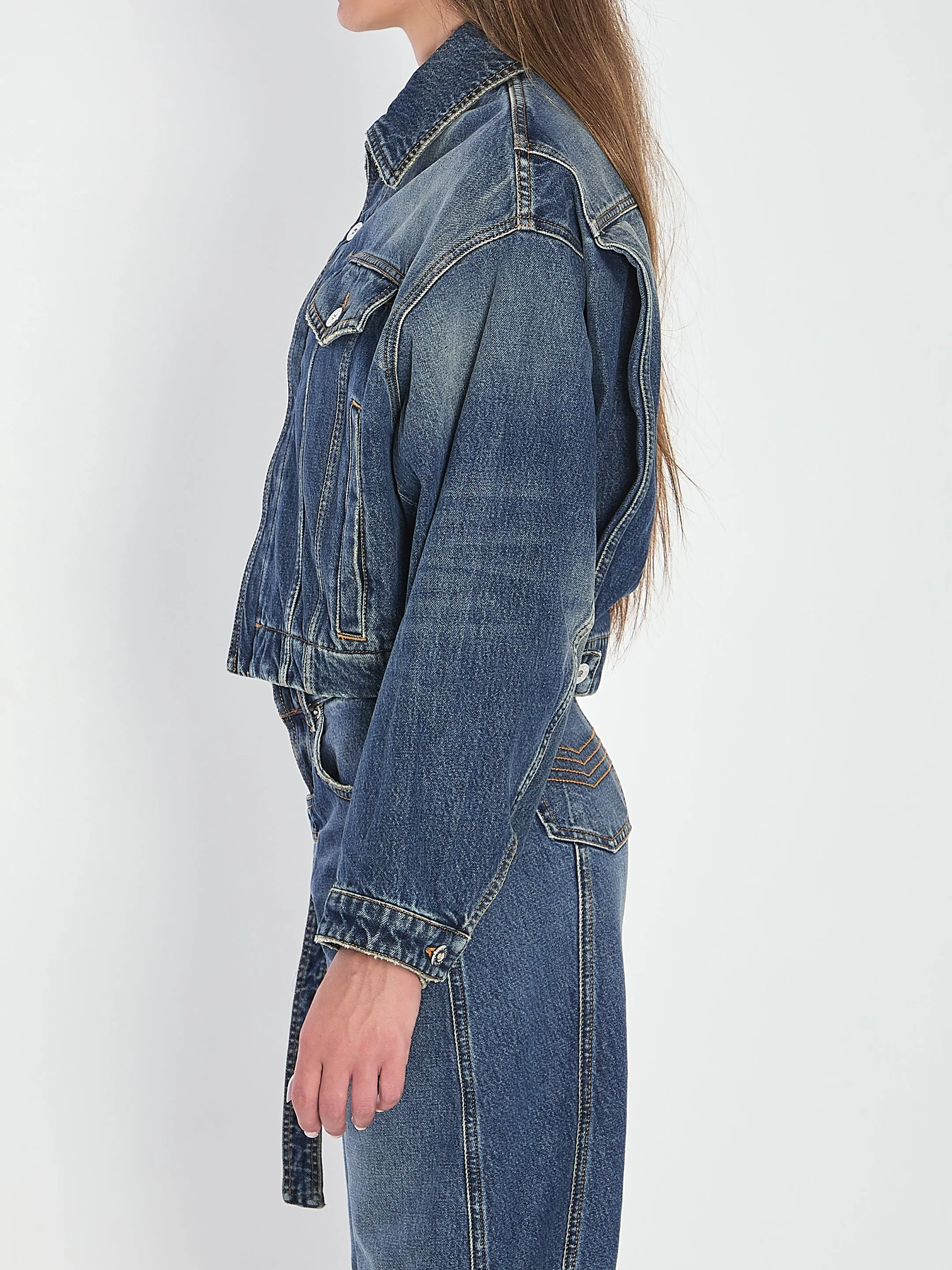 STRAP JACKET IN DENIM sold by Lord & Taylor product image thumbnail 3