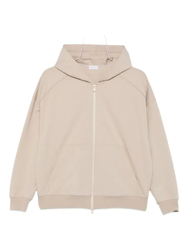 COTTON ZIPPED HOODIE sold by Lord & Taylor