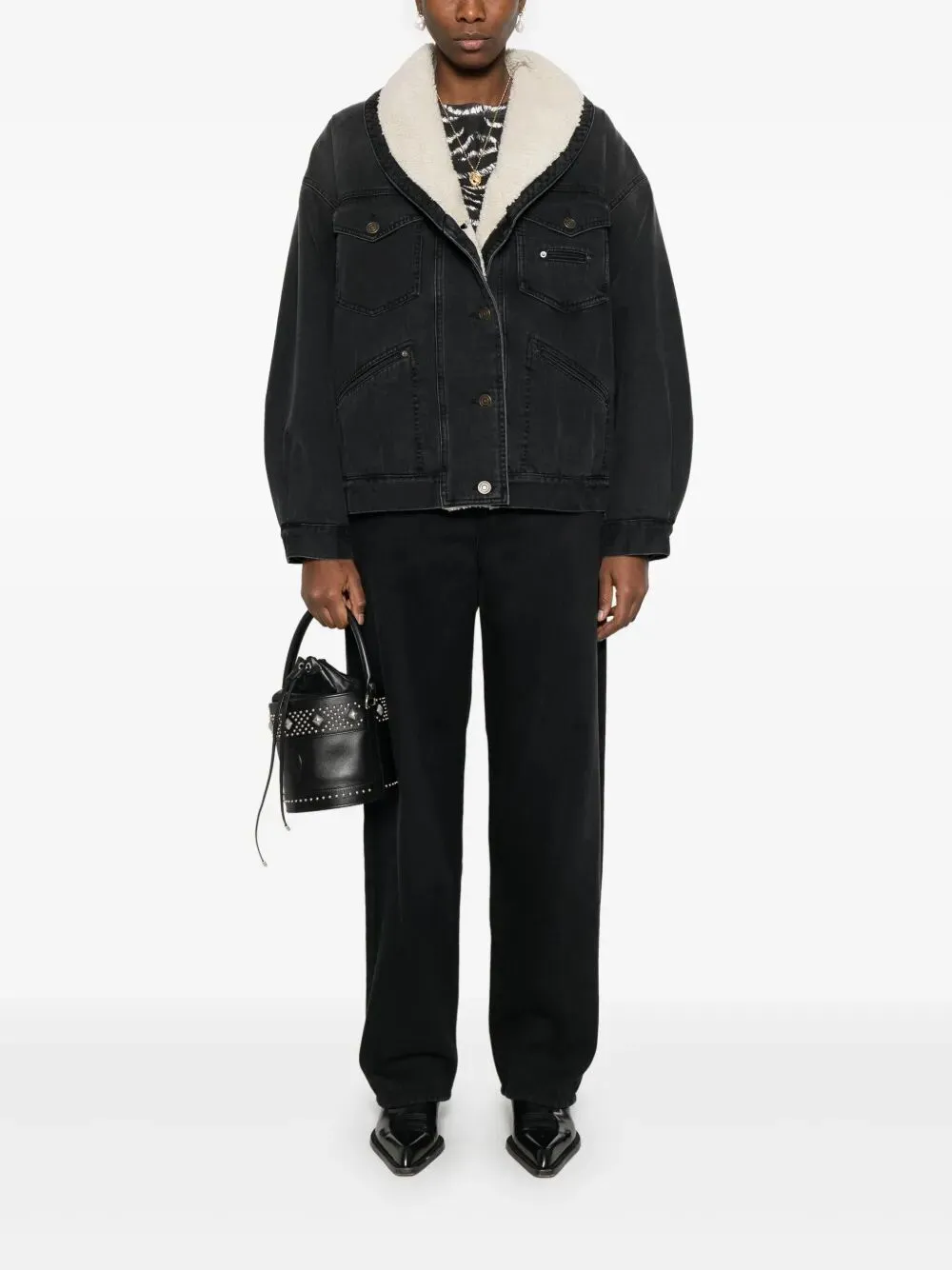 PIMIA DENIM AND FAUX FUR JACKET sold by Lord & Taylor product image thumbnail 2