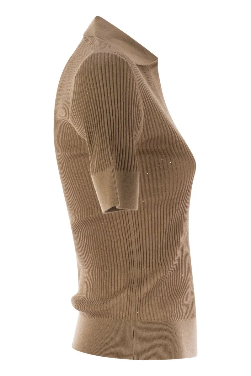 UBERTA - WOOL AND SILK POLO SHIRT WITH SEQUINS sold by Lord & Taylor product image thumbnail 3