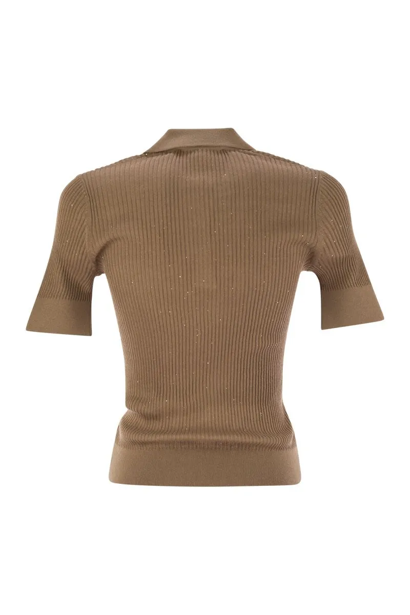 UBERTA - WOOL AND SILK POLO SHIRT WITH SEQUINS sold by Lord & Taylor product image thumbnail 2