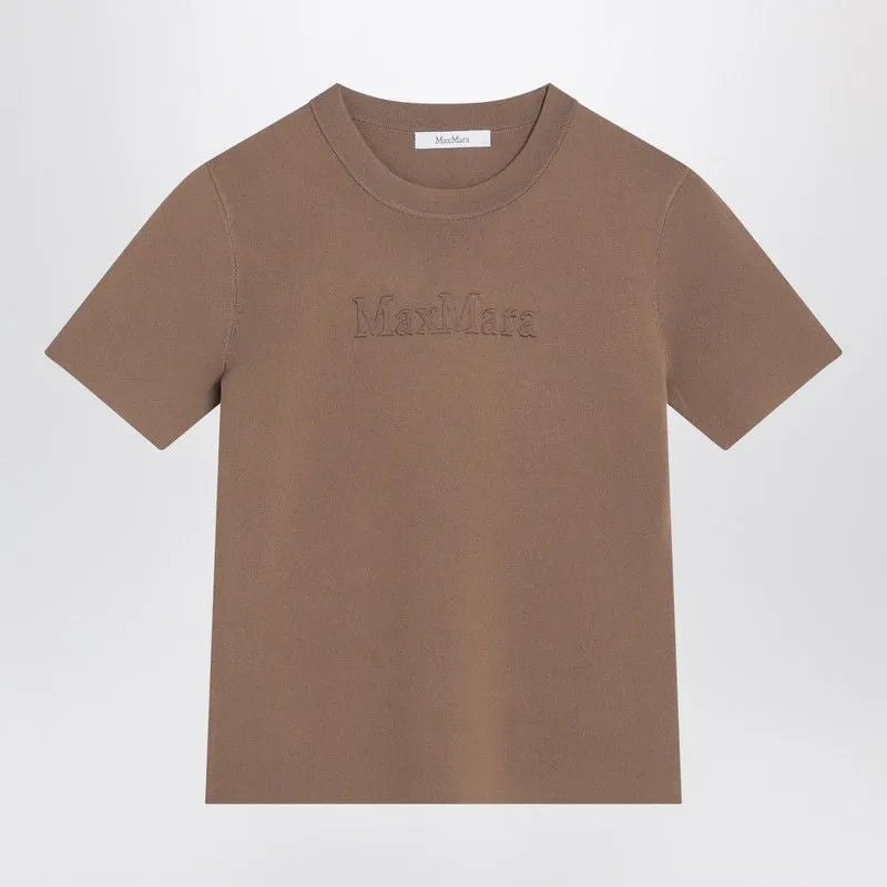 HAZELNUT-COLOURED T-SHIRT IN VISCOSE CRêPE sold by Lord & Taylor