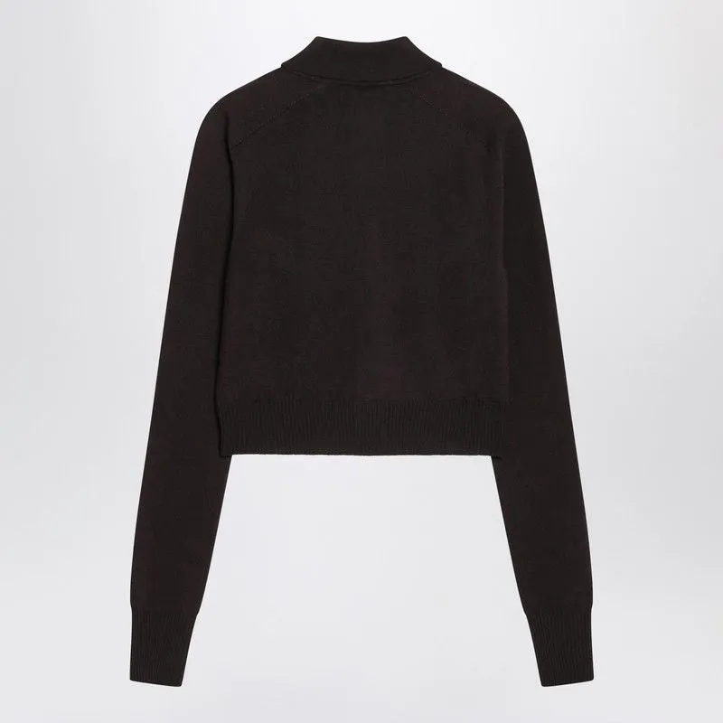 DARK BROWN CARDIGAN IN WOOL sold by Lord & Taylor product image thumbnail 2