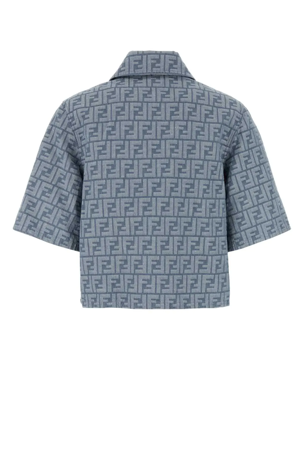 FF BLUE CHAMBRAY ZIP CROPPED JACKET sold by Lord & Taylor product image thumbnail 2