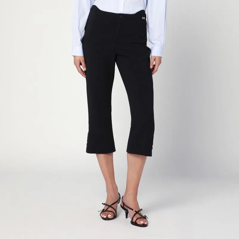 CROPPED BLACK TROUSERS IN WOOL BLEND sold by Lord & Taylor