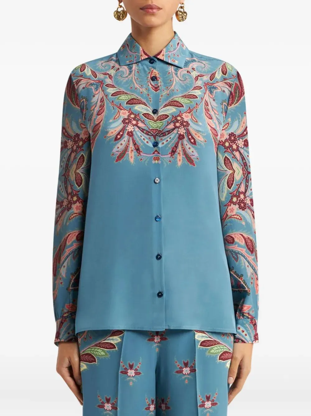 SILK SHIRT WITH PAISLEY PRINT sold by Lord & Taylor product image thumbnail 3