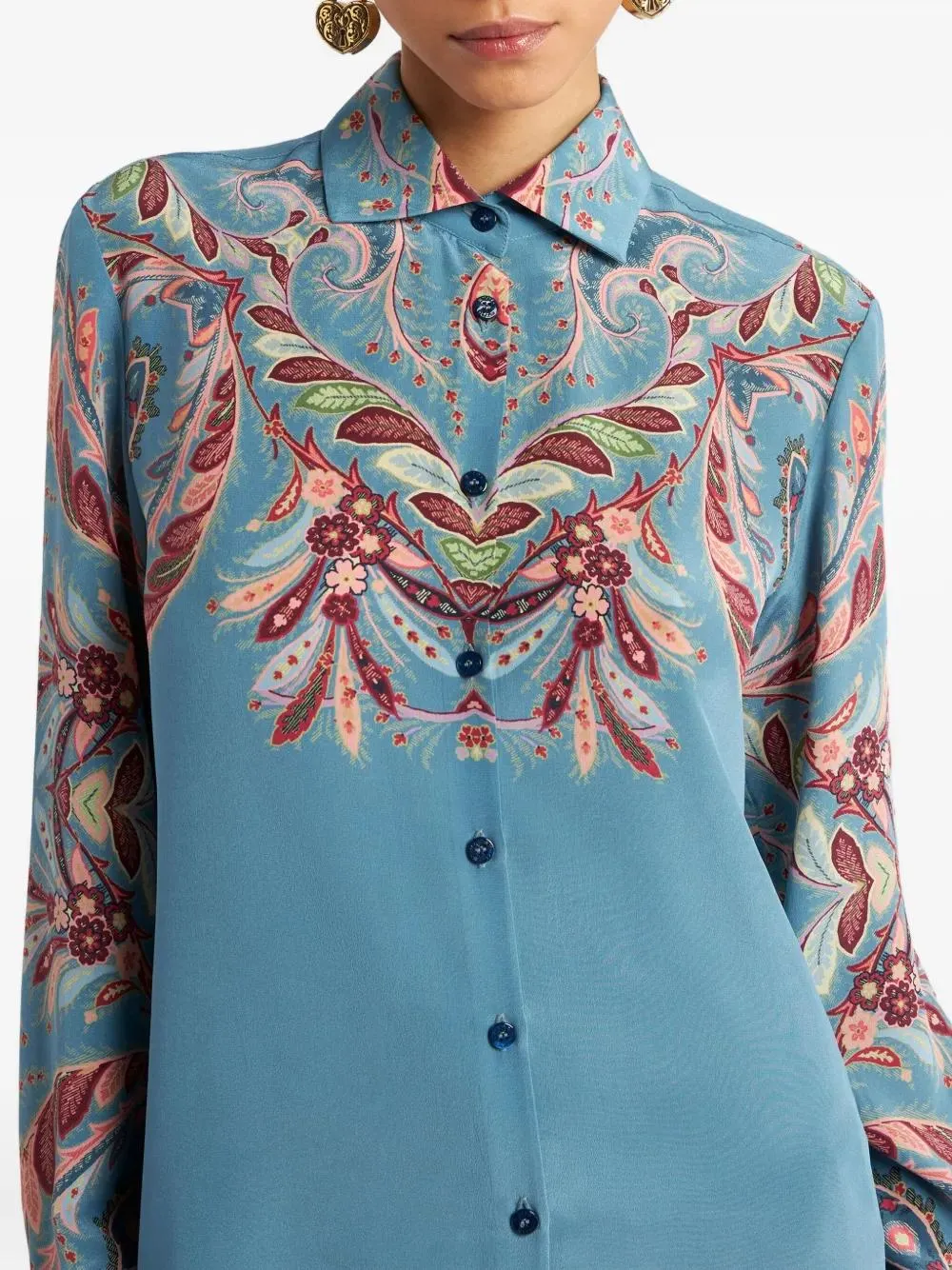 SILK SHIRT WITH PAISLEY PRINT sold by Lord & Taylor product image thumbnail 5