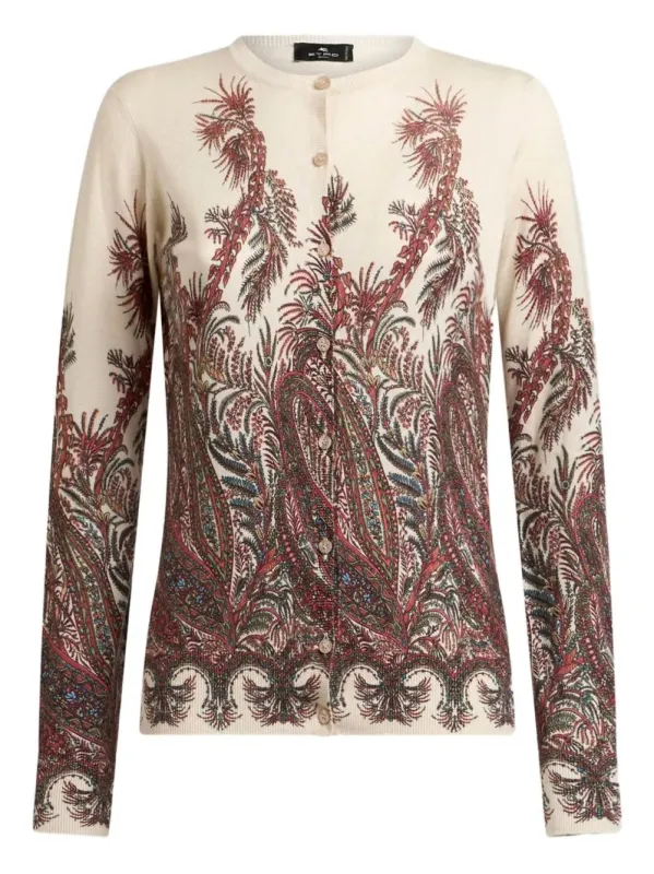 PAISLEY PRINT CARDIGAN sold by Lord & Taylor