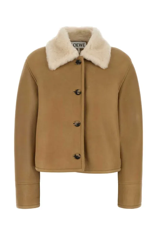 BEIGE SHEARLING JACKET sold by Lord & Taylor