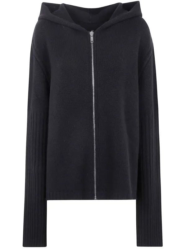 "ZIPPED HOODIE KNIT" JACKET made by Rick Owens