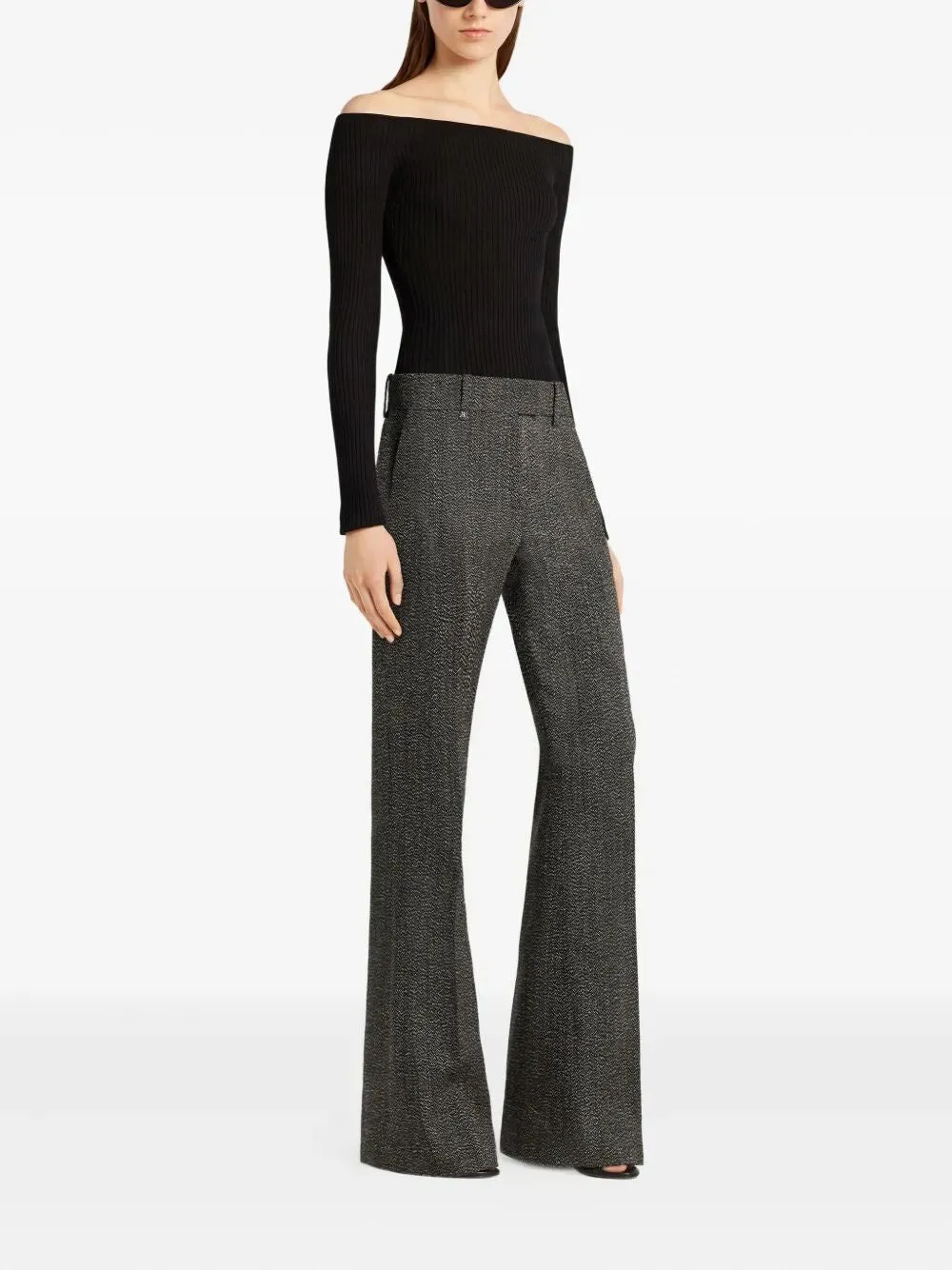 "OFF SHOULDER" RIB KNIT TOP sold by Lord & Taylor