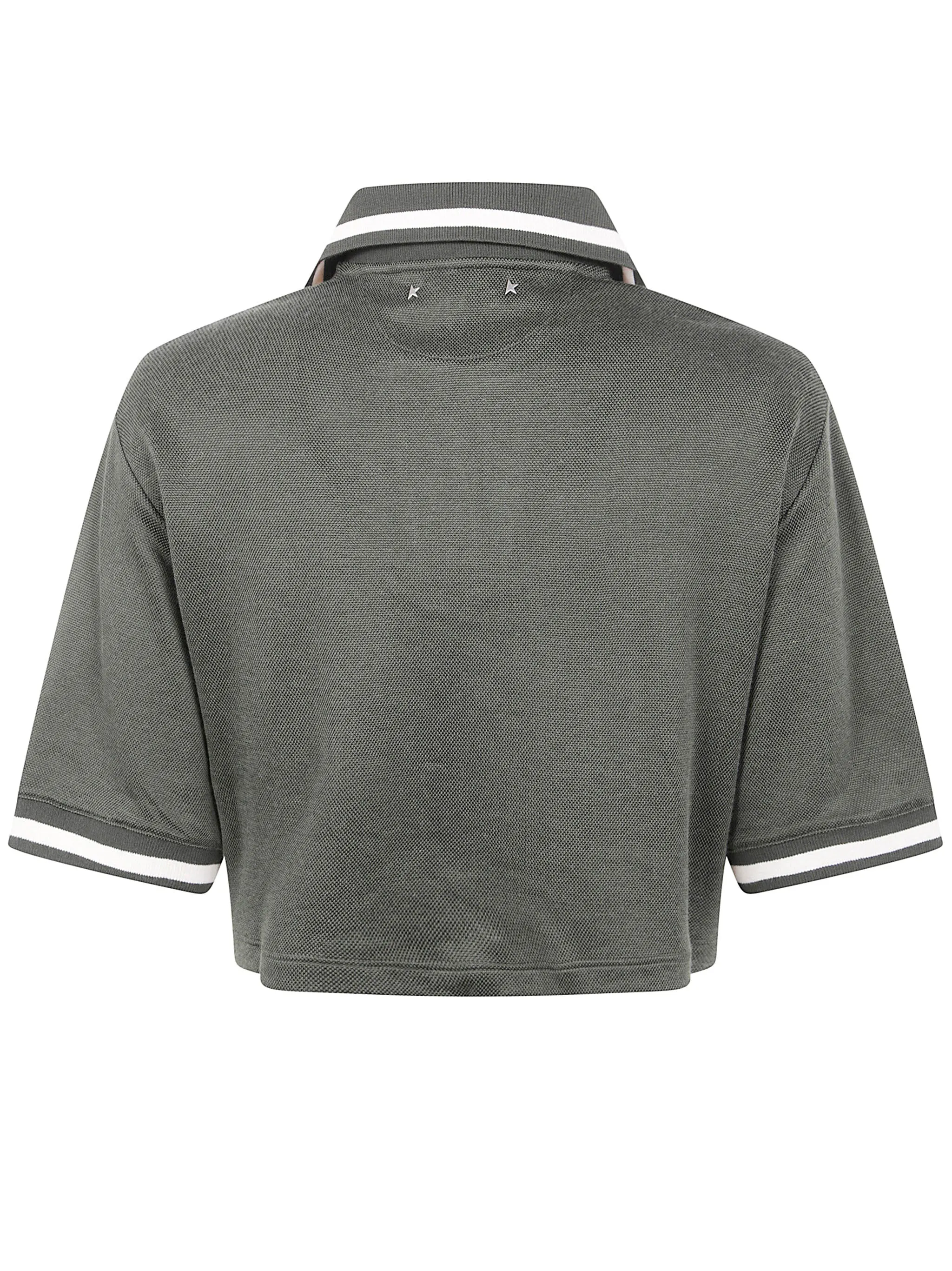 "JOURNEY W`S" MEDIUM CROP POLO FLUID JERSEY KNITTED RIB MICRO PIQUET TONAL EMBROIDERY sold by Lord & Taylor product image thumbnail 2