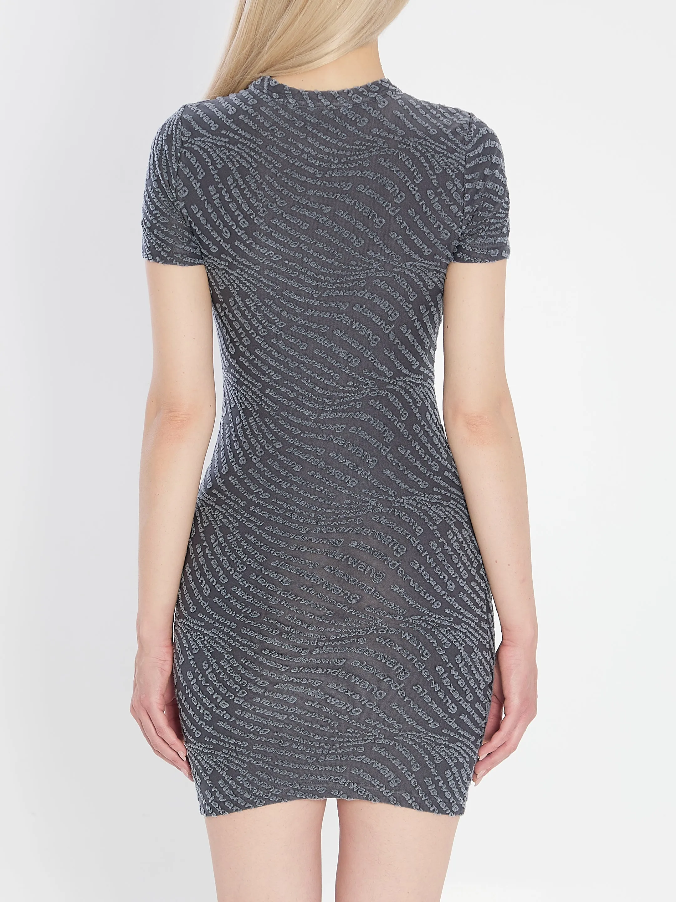 DARK GREY STRETCH POLYESTER MINI DRESS sold by Lord & Taylor product image thumbnail 4