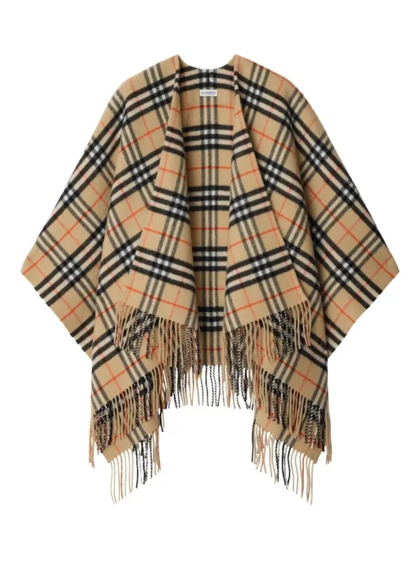 CHECK WOOL CASHMERE CAPE sold by Lord & Taylor