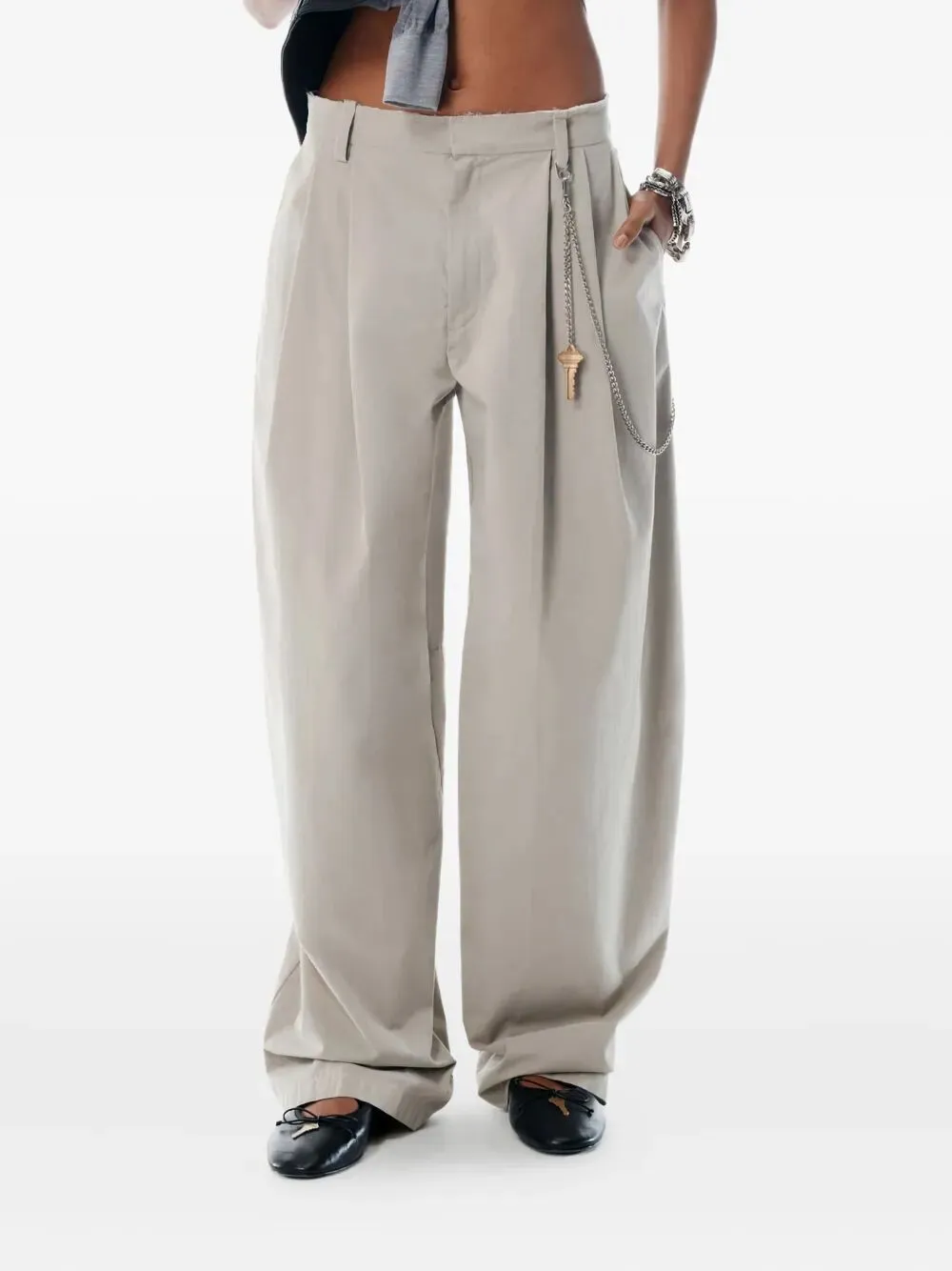 COTTON BLEND BALLOON LEG TROUSERS sold by Lord & Taylor product image thumbnail 3
