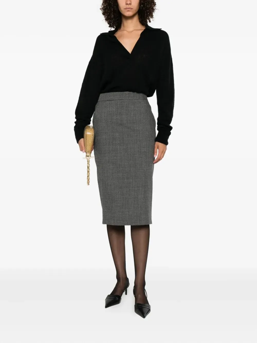 LONG SLEEVE CASHMERE SILK POLO sold by Lord & Taylor product image thumbnail 3