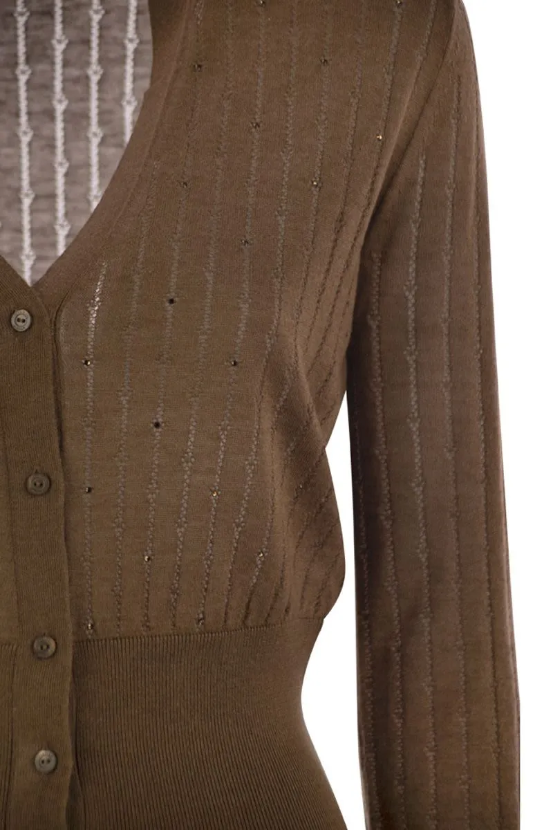 NOGARA - WOOL AND SILK CARDIGAN WITH SEQUINS sold by Lord & Taylor product image thumbnail 4