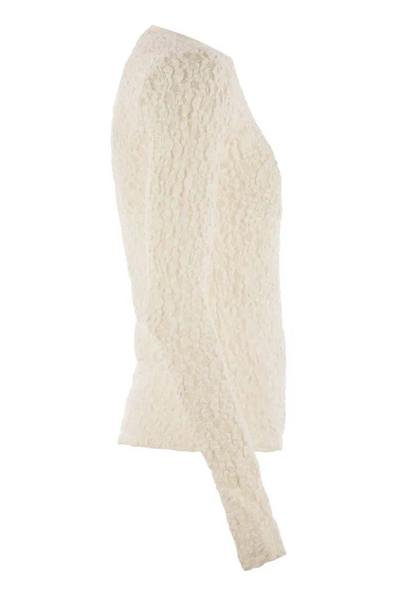 GENNAIO - TIGHT-FITTING CLOQUé LACE JERSEY sold by Lord & Taylor product image thumbnail 3