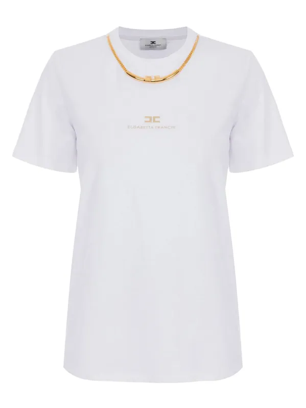 COTTON JERSEY T-SHIRT WITH NECKLACE sold by Lord & Taylor