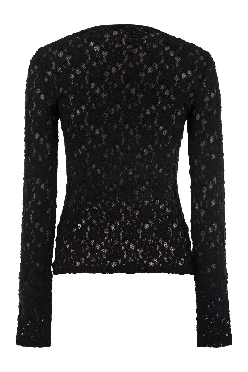 GENNAIO - TIGHT-FITTING CLOQUé LACE JERSEY sold by Lord & Taylor product image thumbnail 2